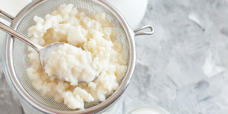 Straining Kefir Grains