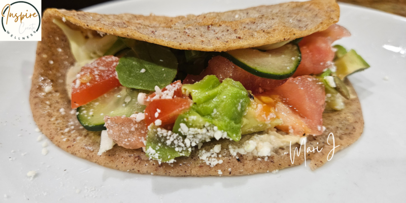 Simple Quinoa Lentil Tortilla Shells used to make a vegan protein wrap